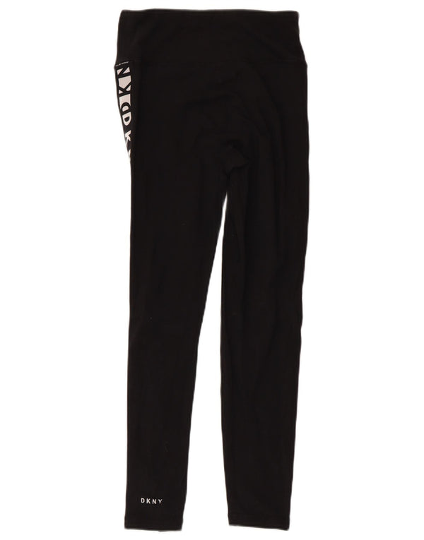 Dkny Leggings graphiques pour femmes UK 4 XS coton noir