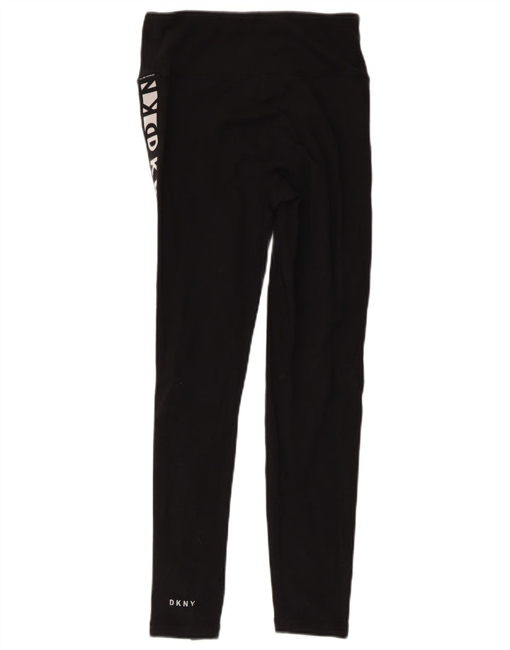 Dkny Leggings graphiques pour femmes UK 4 XS coton noir