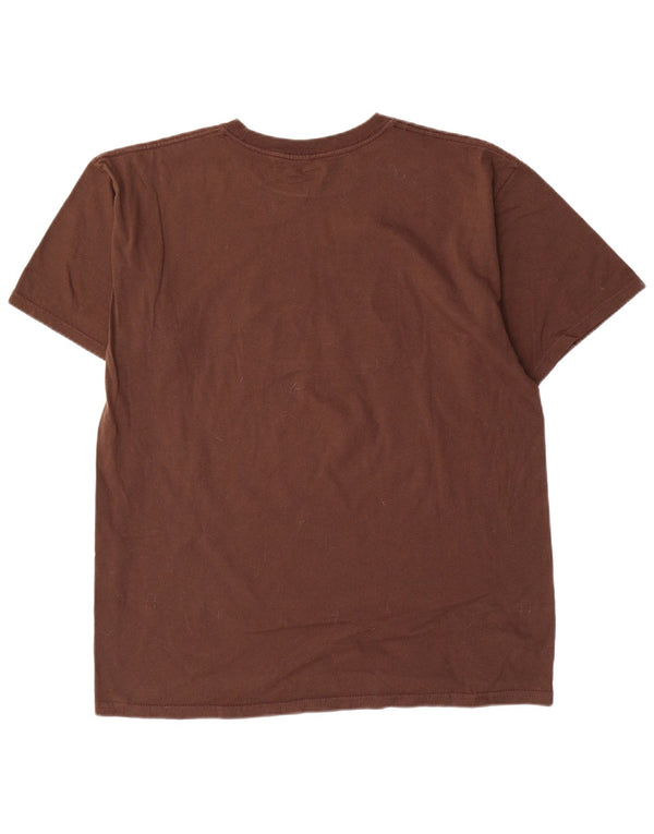 Hard Rock Cafe Hommes Santo Domingo T-Shirt Graphique Haut Grand Coton Marron