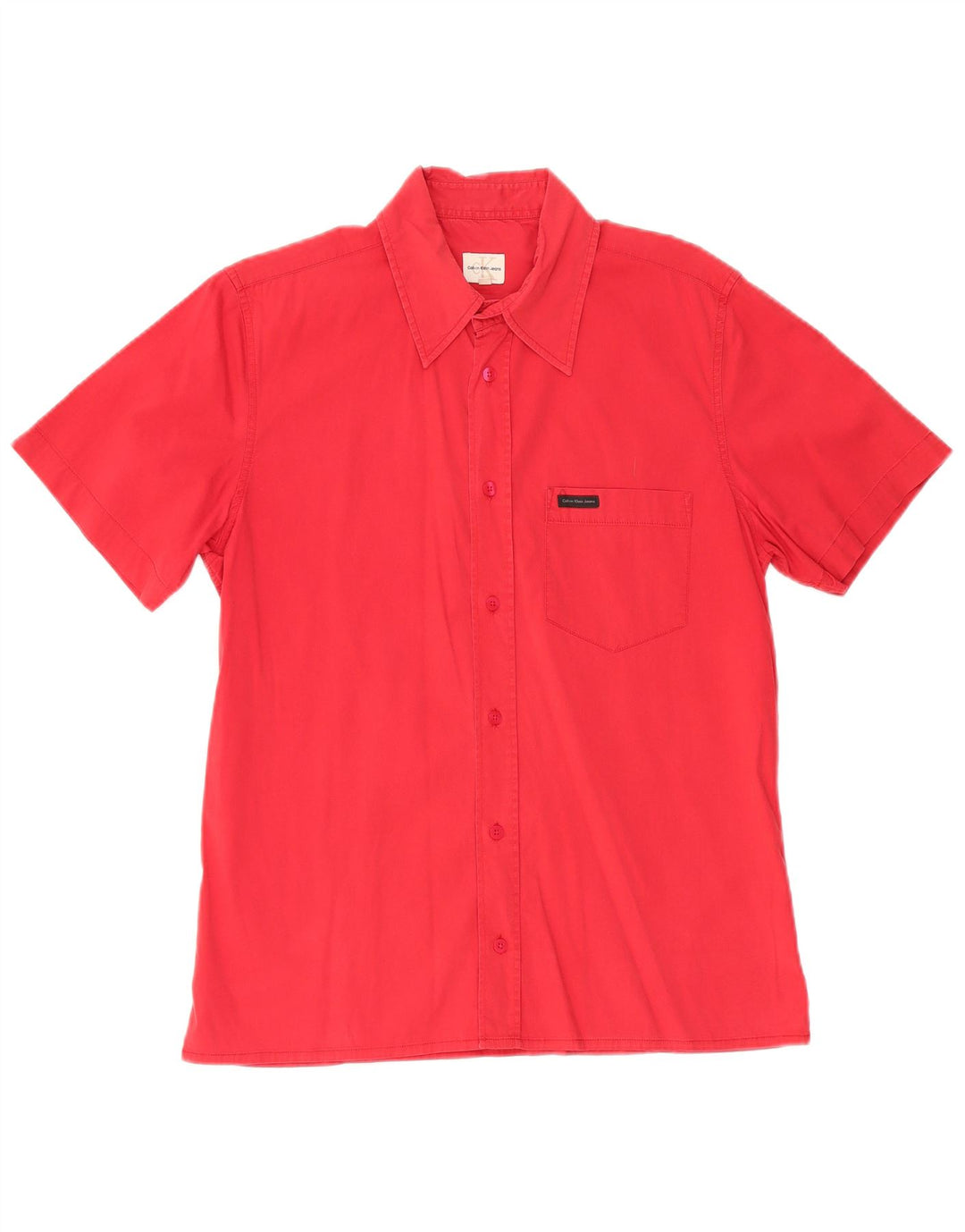 CALVIN KLEIN JEANS Chemise à manches courtes pour homme Large Rouge