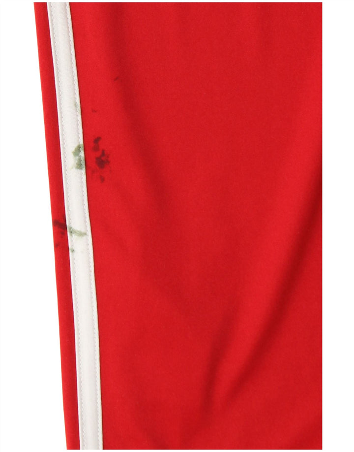 Adidas Hommes Climalite T-Shirt Haut Petit Rouge Colorblock Polyester