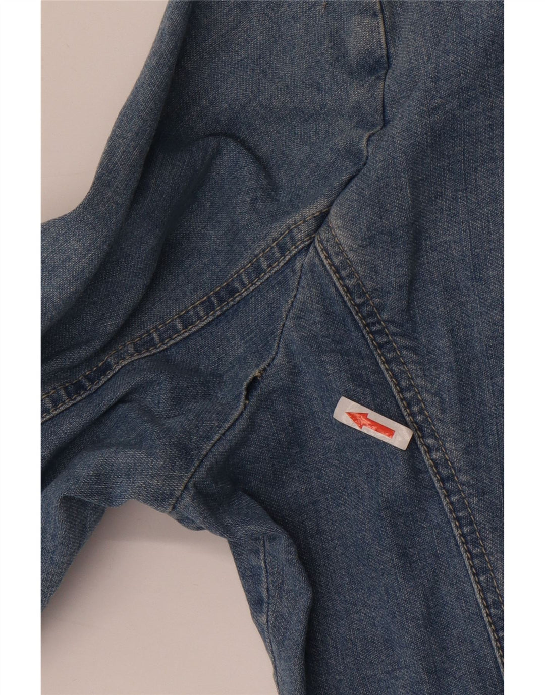 Krizia Veste en jean surdimensionnée pour femme Taille 25 Grand coton bleu