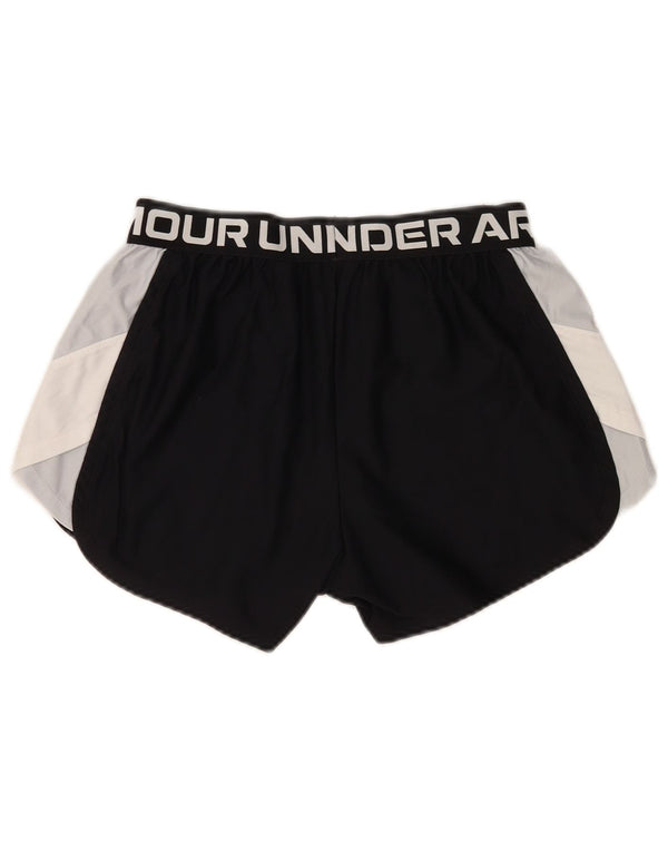 Under Armour Short de sport graphique pour femme UK 12 Noir moyen Colourblock
