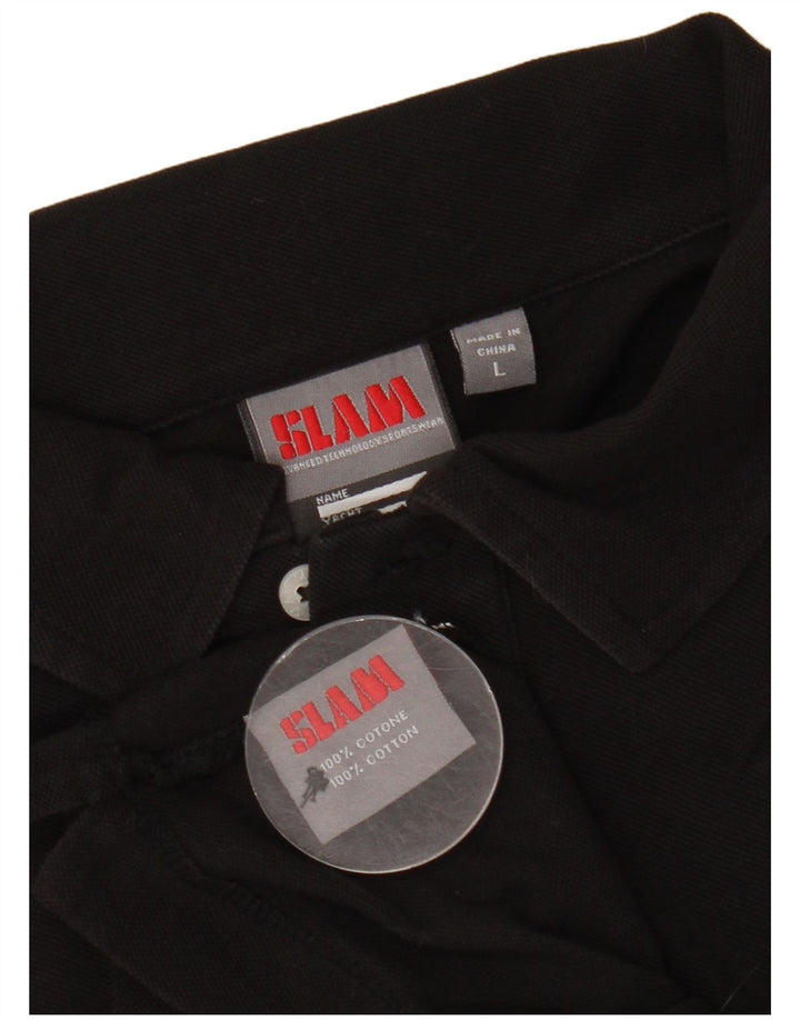 Slam Polo Homme Grand Noir Coton