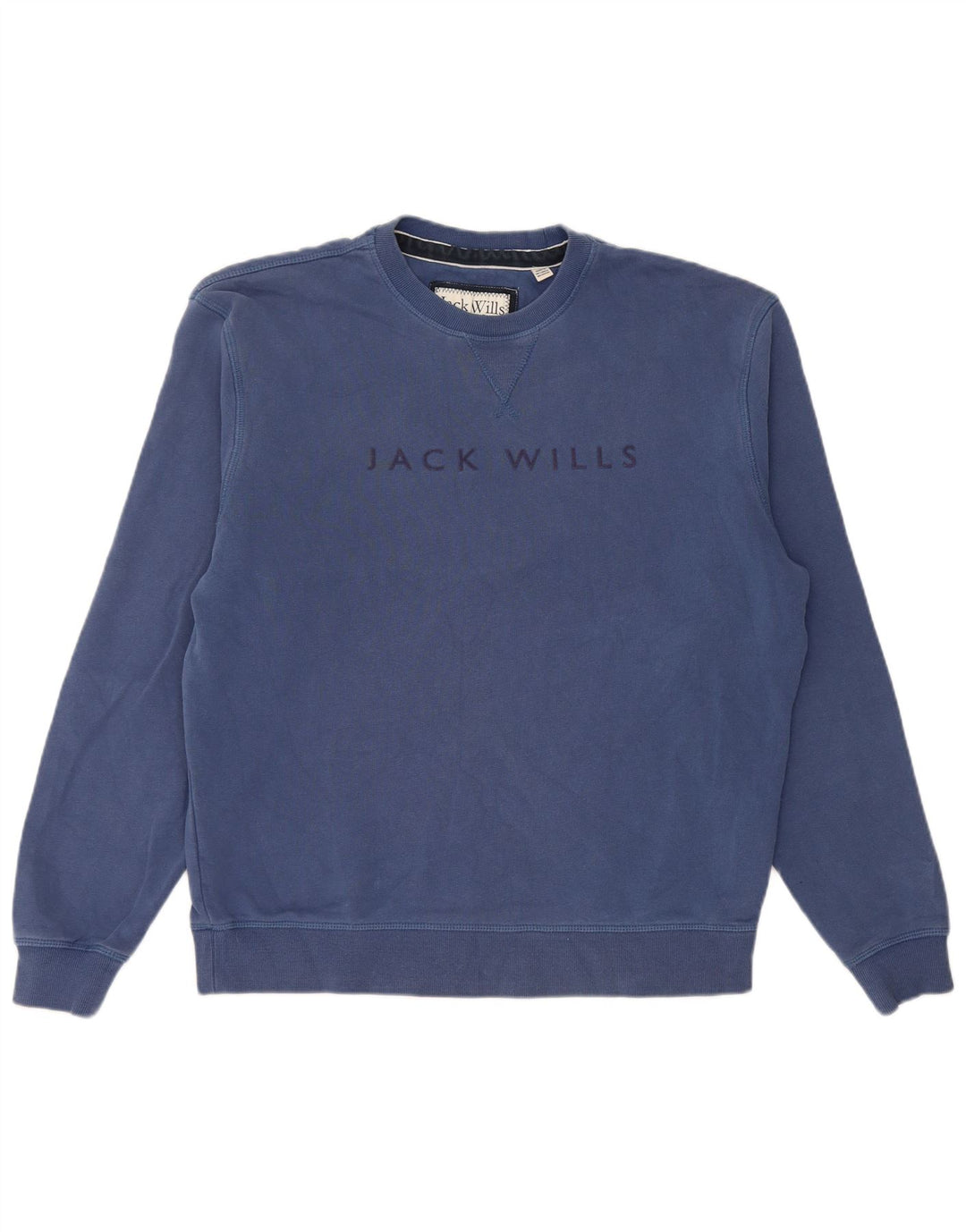 Jack Wills Sweat-Shirt Graphique Homme Bleu Moyen Coton