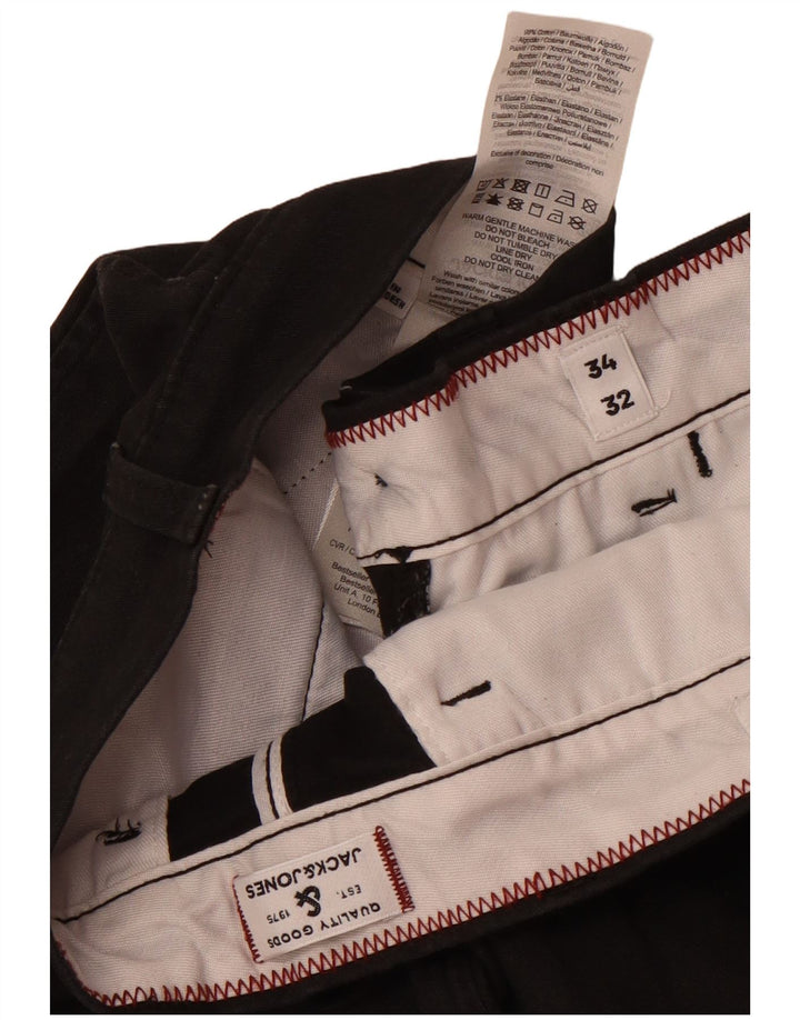 Jack & Jones Pantalon Chino Slim Homme W34 L32 Noir Coton