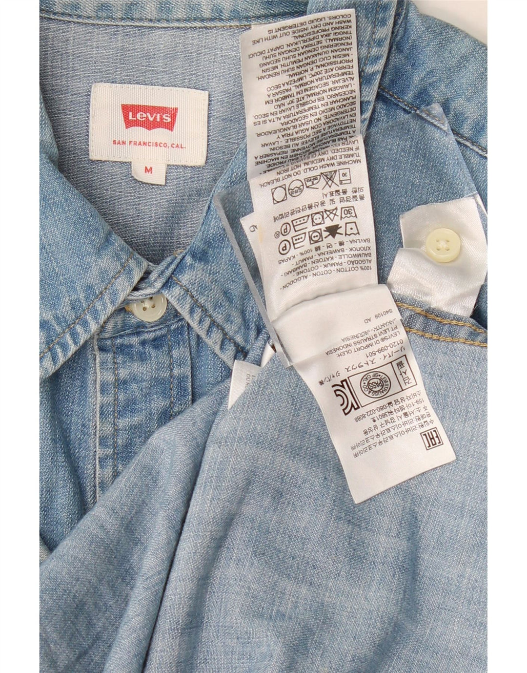 LEVI'S Chemise en Jean Homme Bleu Moyen Coton