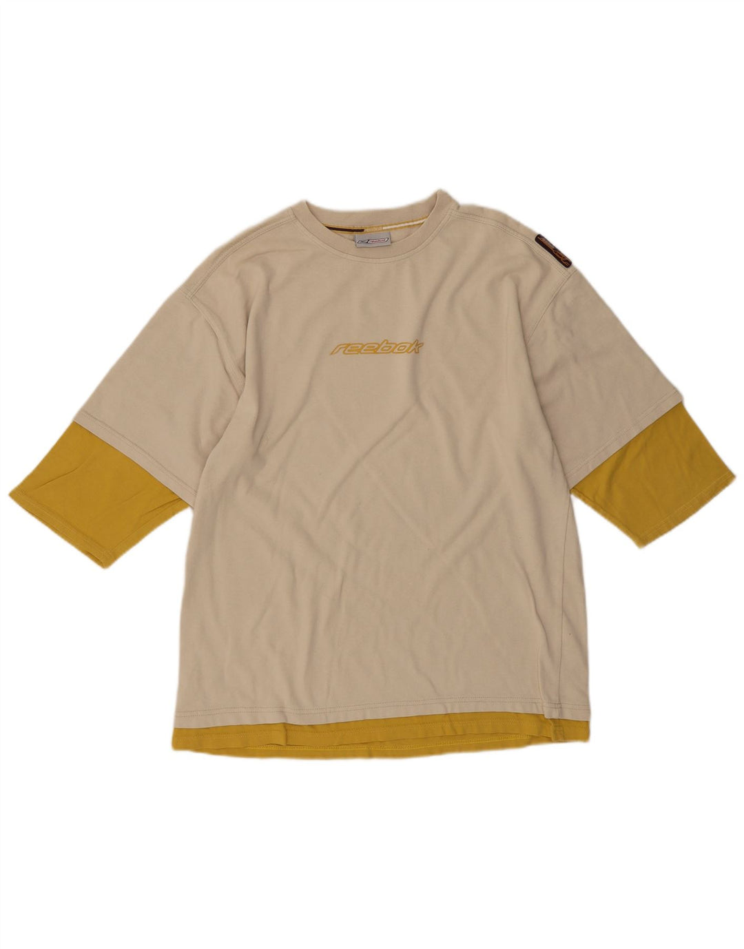 REEBOK Tee-Shirt Graphique Homme Beige Moyen Colourblock