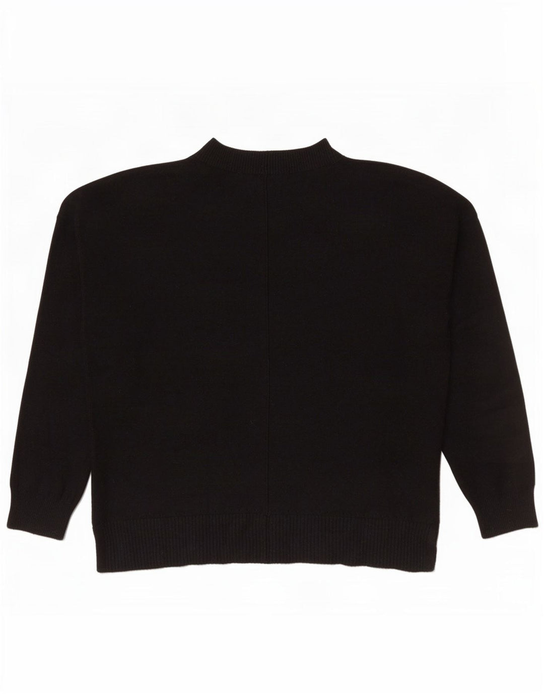Oasis Pull à col rond pour femme UK 14 Medium Noir Viscose