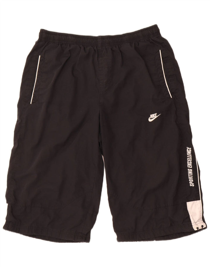Nike Bermuda de sport graphique pour homme XL Noir Colorblock Polyester