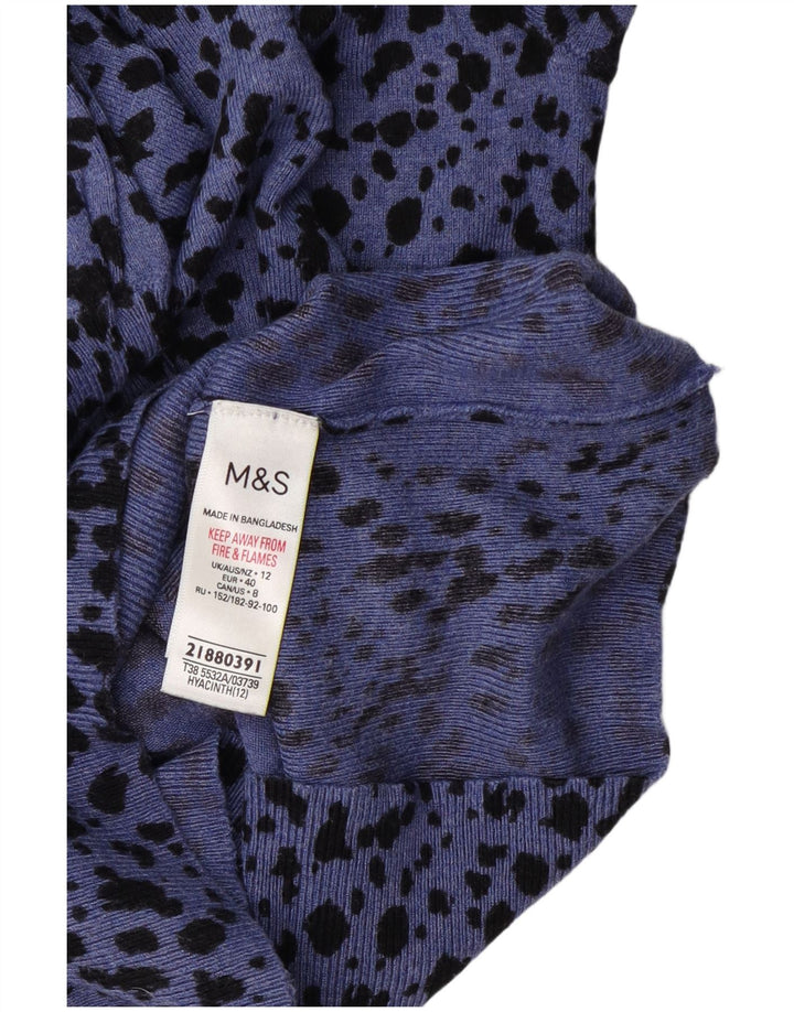 Marks & Spencer Pull col bateau pour femme UK 12 Bleu moyen