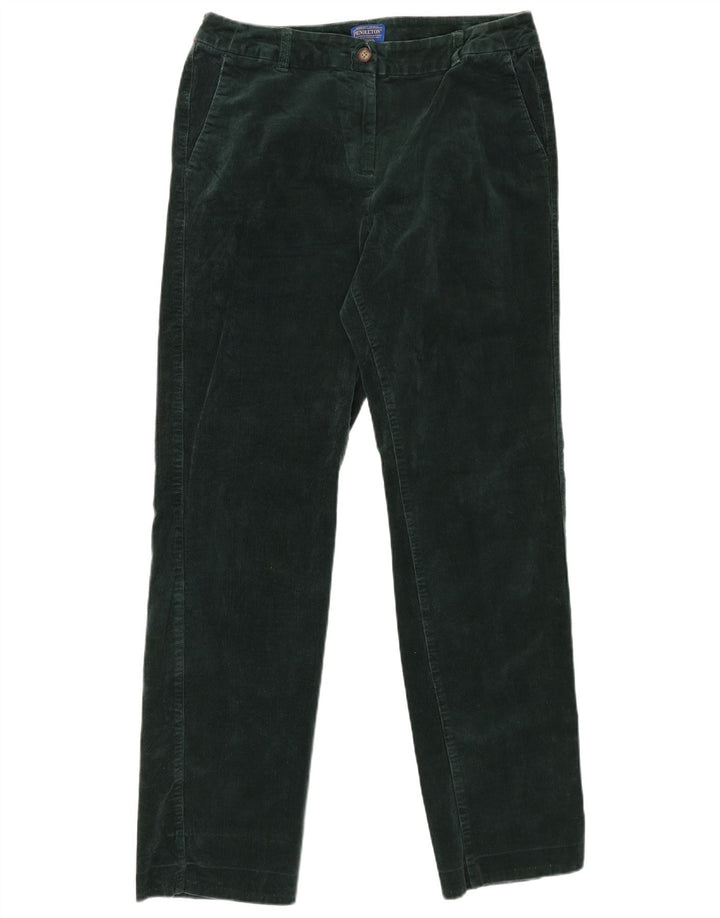 Pendleton Pantalon en velours côtelé pour femme US 12 Large W32 L31 Coton vert