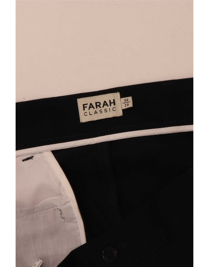 Farah Pantalon Chino Droit Homme W36 L29 Bleu Marine Polyester