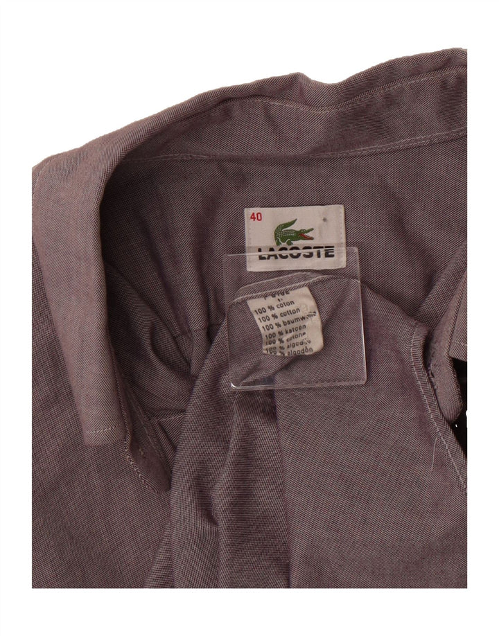 LACOSTE Mens Shirt Size 40 Medium Purple Cotton Vintage Lacoste and Second-Hand Lacoste from Messina Hembry 
