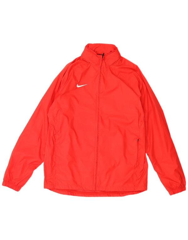 Nike Veste de pluie à capuche pour homme UK 40 Large Rouge Nylon