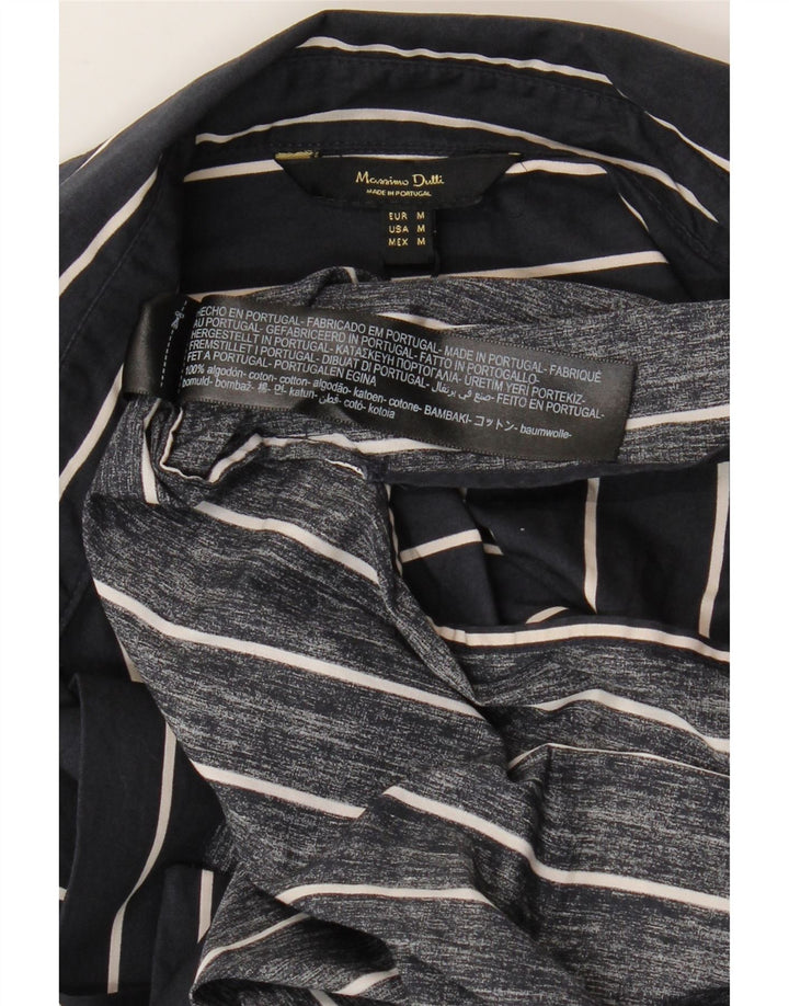 MASSIMO DUTTI Cardigan pour femme en coton rayé bleu marine moyen UK 14