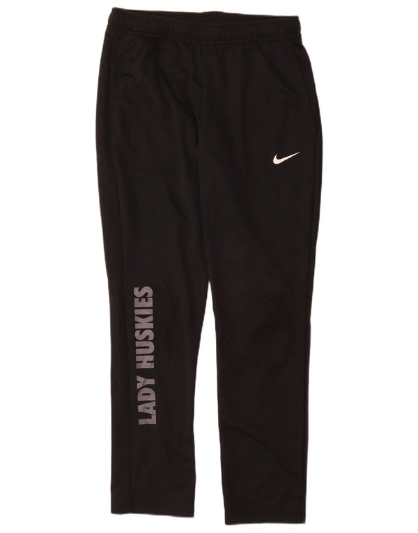 Pantalon de survêtement Nike Dri Fit Graphic pour femme UK 14 Noir moyen Polyester