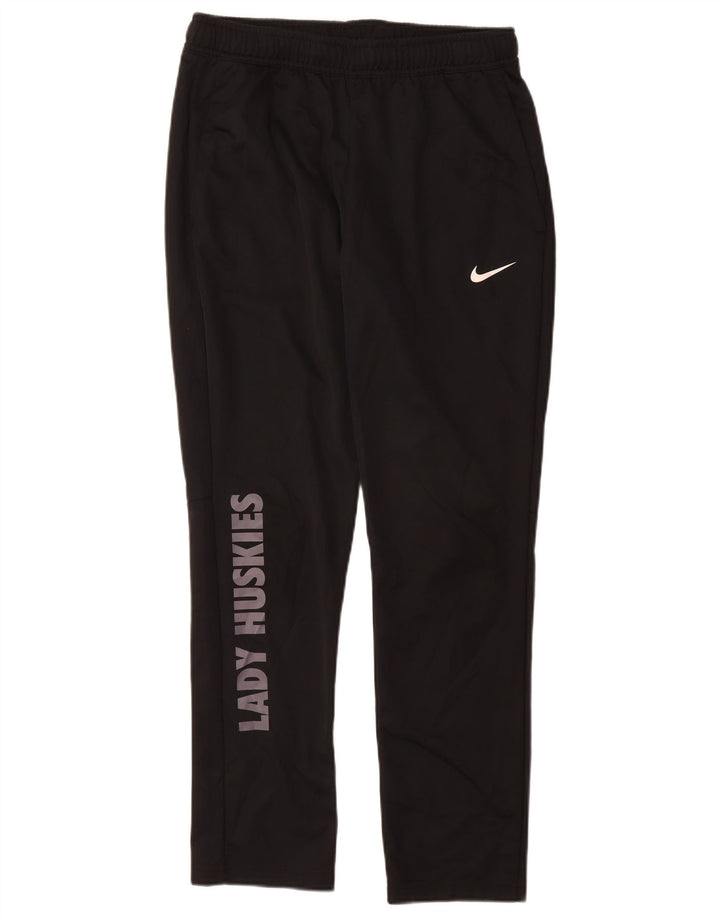Pantalon de survêtement Nike Dri Fit Graphic pour femme UK 14 Noir moyen Polyester