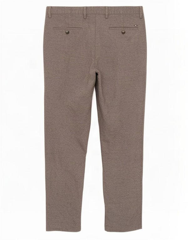 Massimo Dutti Pantalon chino coupe slim pour homme EU 44 Large W34 L28 Gris