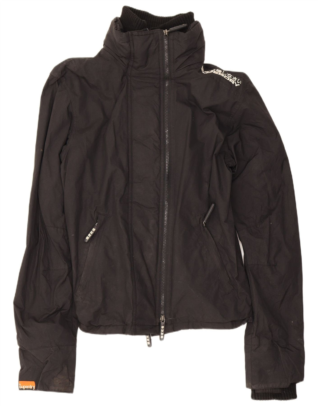 Superdry Veste de Pluie Homme UK 36 Petit Nylon Noir