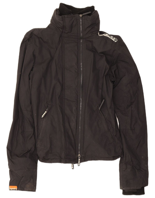 Superdry Veste de Pluie Homme UK 36 Petit Nylon Noir