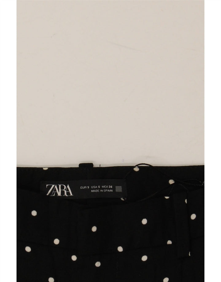 Zara Pantalon Sarouel Femme Petit W26 L26 Noir À Pois
