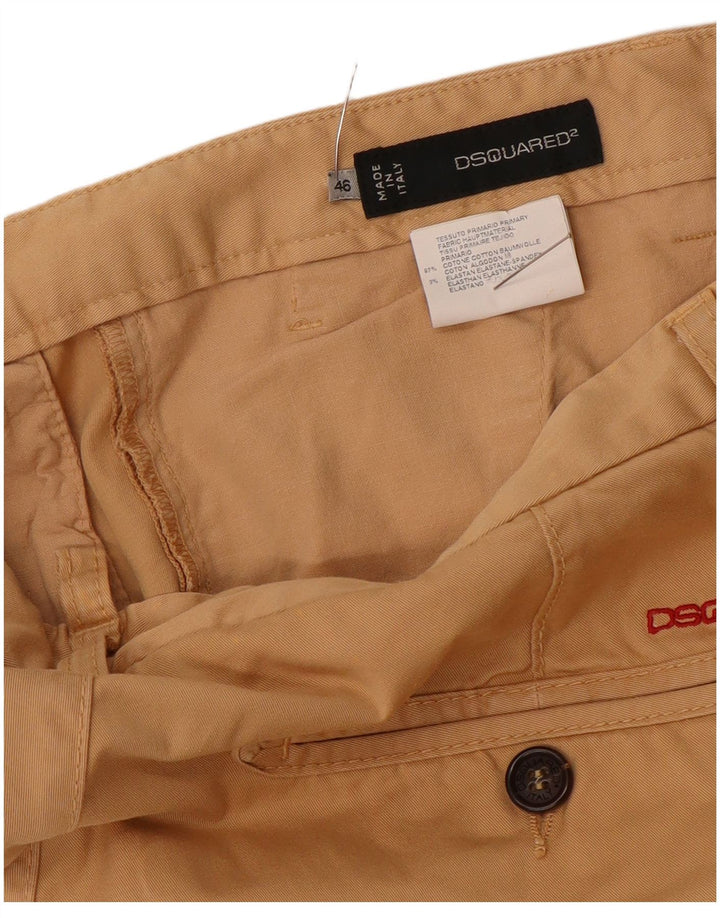 Dsquared2 Pantalon Chino Slim Femme IT 46 Large W32 L32 Coton Beige