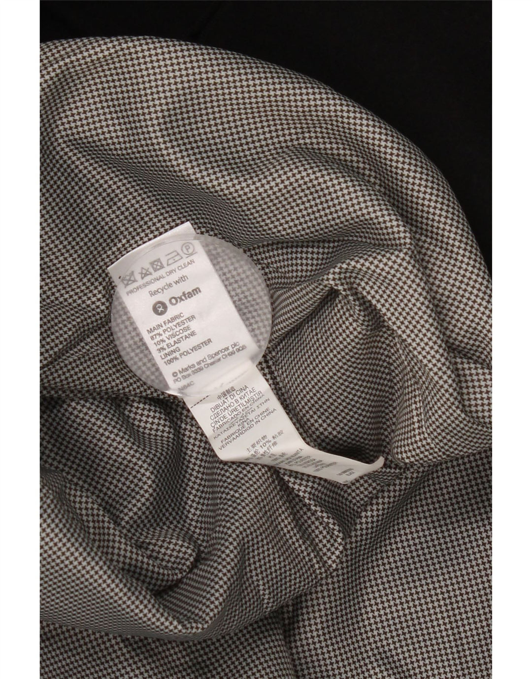 Marks & Spencer Manteau croisé pour femme UK 14 Large Noir Polyester