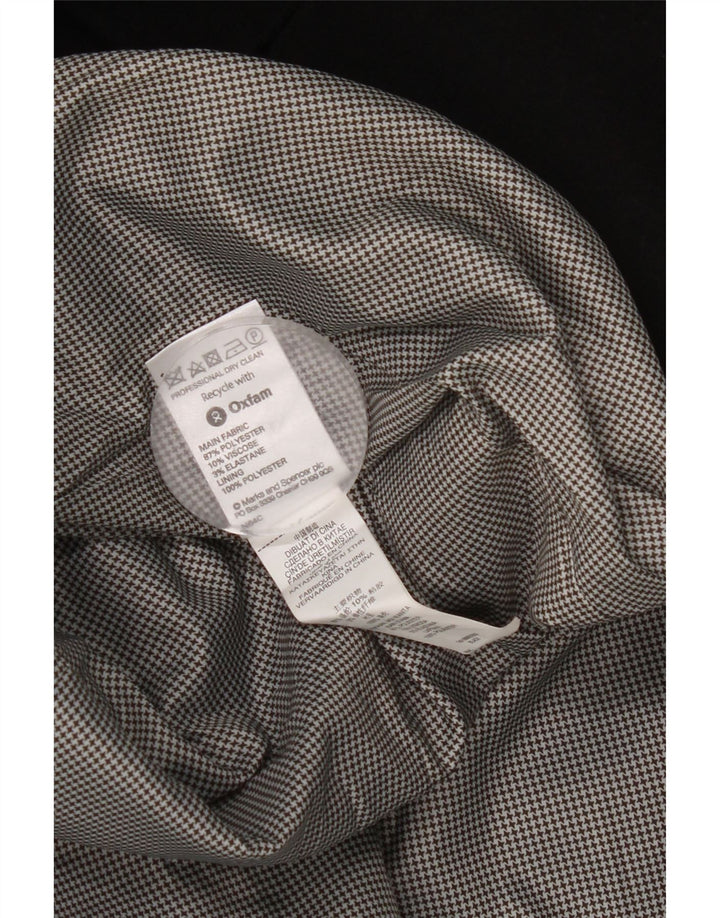 Marks & Spencer Manteau croisé pour femme UK 14 Large Noir Polyester