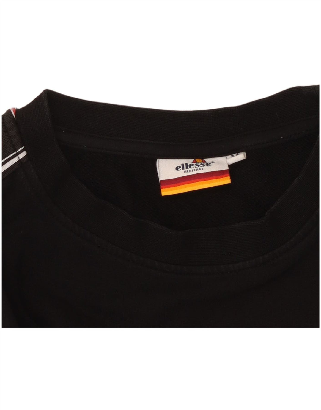 ELLESSE Pull-over Heritage Graphic pour femme UK 14 Noir moyen