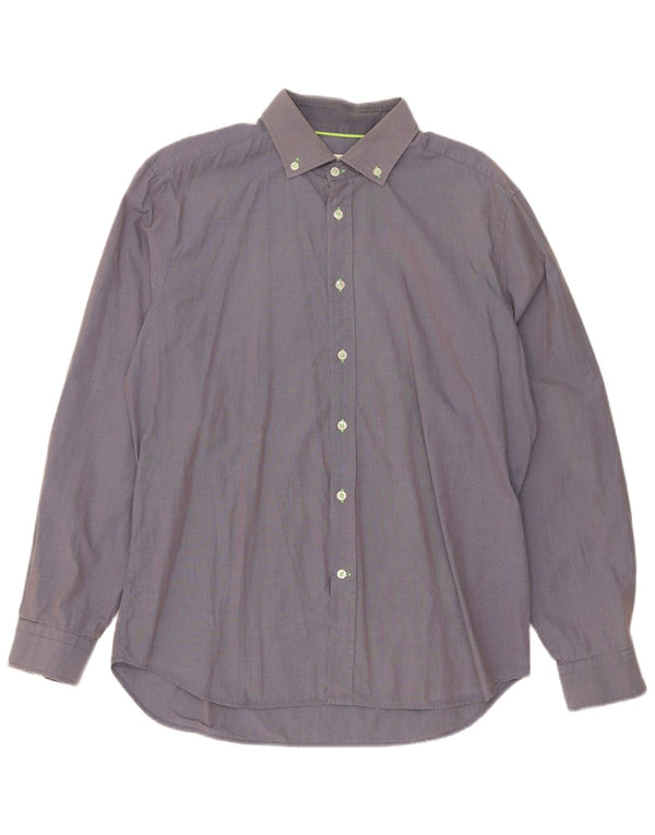 Jeckerson Mens Shirt XL Blue Check Cotton