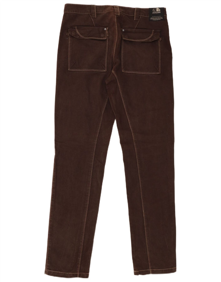 AMERICANINO Pantalon Chino Slim Homme IT 48 Medium W30 L34 Marron Coton