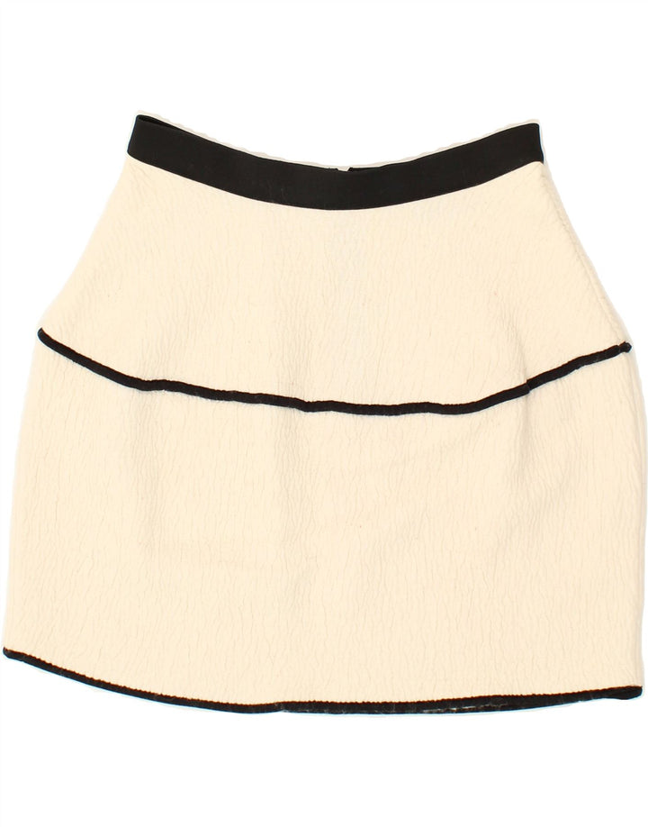 SANDRO FERRONE Womens A-Line Skirt IT 46 Large W32  White Wool Vintage Sandro Ferrone and Second-Hand Sandro Ferrone from Messina Hembry 