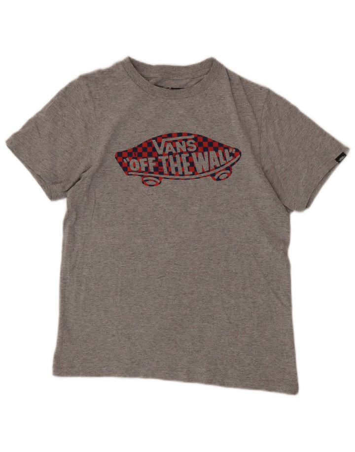 Vans T-Shirt Graphique Garçon 10-11 ans Gris Moyen Chiné Coton