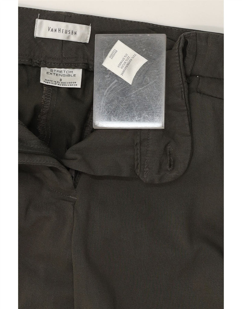 VAN HEUSEN Womens Straight Casual Trousers US 8 Medium W32 L31 Khaki Rayon Vintage Van Heusen and Second-Hand Van Heusen from Messina Hembry 