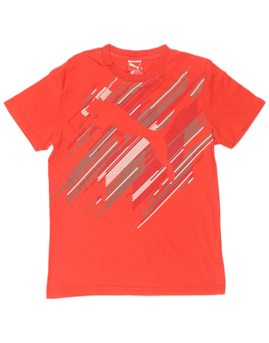 Puma T-Shirt Graphique Homme Petit Rouge Rayé