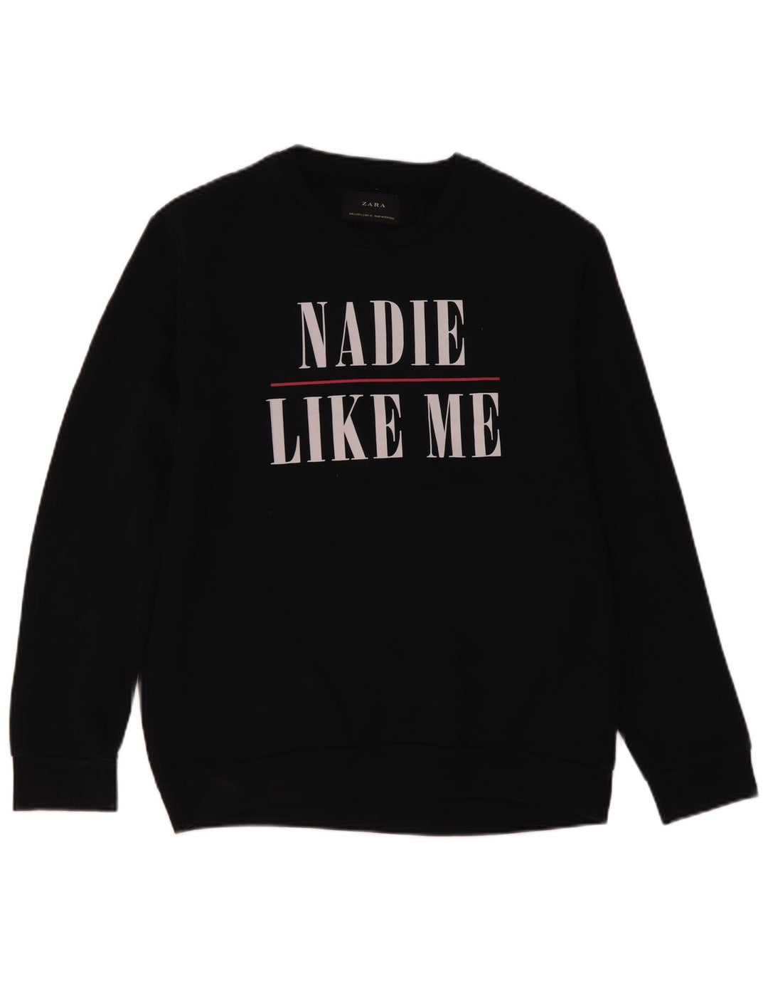 Zara Pull-over graphique pour hommes, grand, noir