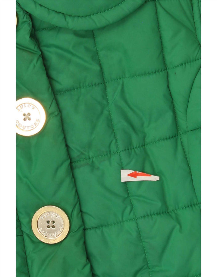 Juicy Couture Gilet rembourré pour femme UK 44 Polyester vert moyen