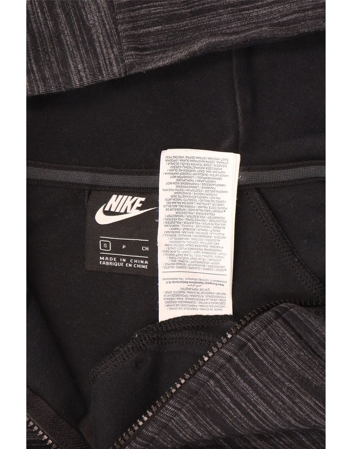 Nike Pull à capuche zippé pour homme Petit coton moucheté gris