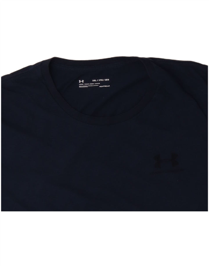 UNDER ARMOUR T-Shirt Heat Gear Homme 3XL Bleu Marine