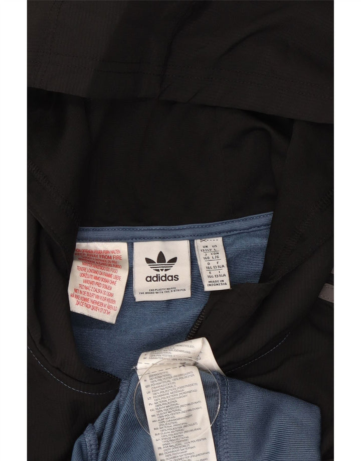 Adidas Veste de Survêtement Garçon 13-14 Ans Bleu Colorblock Polyester