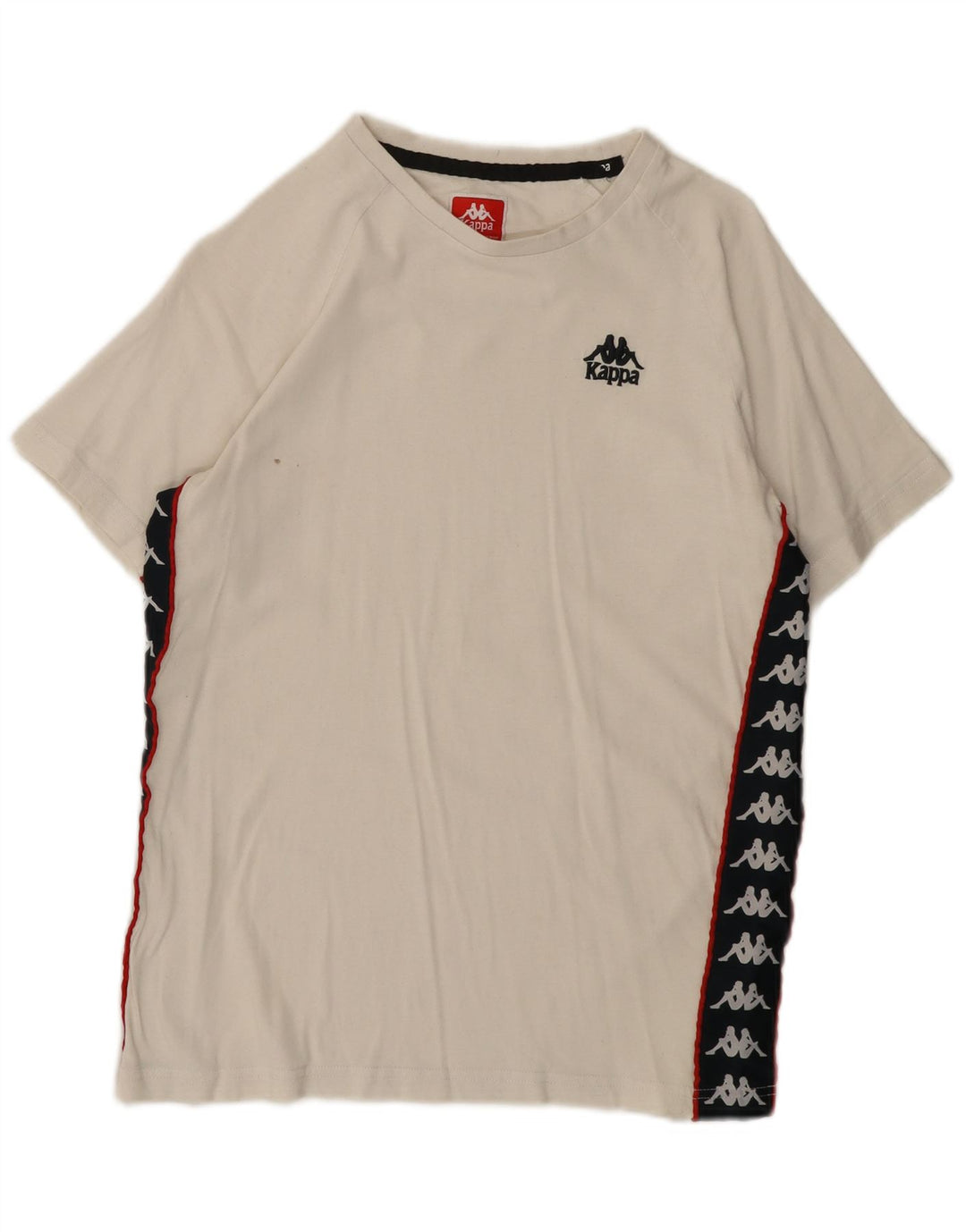 Kappa T-Shirt Graphique Homme Petit Blanc Cassé Coton