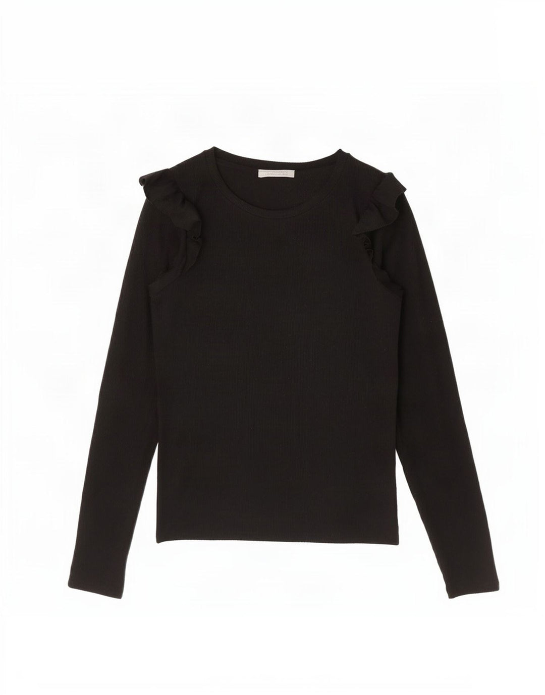 Zara Femme Trafaluc Top Manches Longues UK 12 Moyen Noir