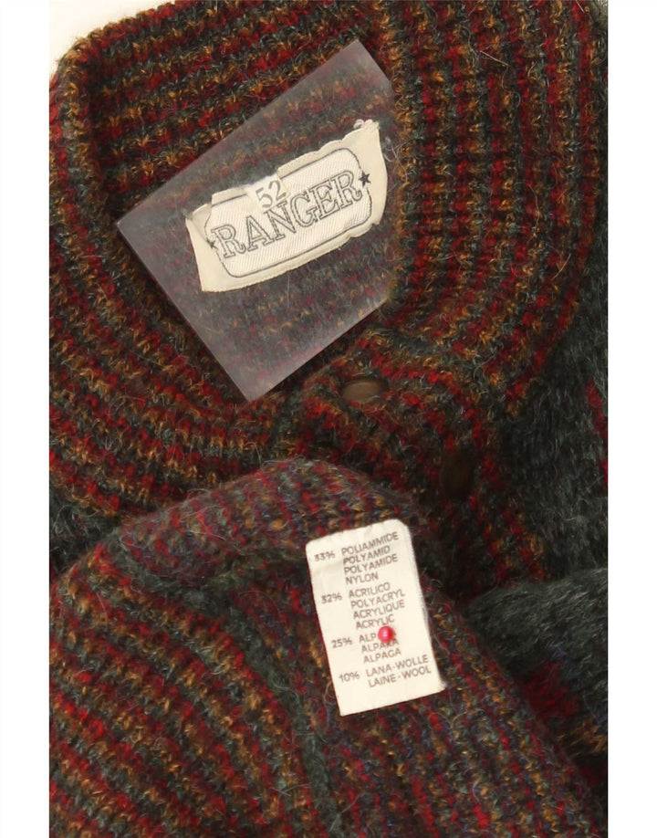 Ranger Cardigan à motif abstrait pour homme IT 52 Large Vert Polyamide