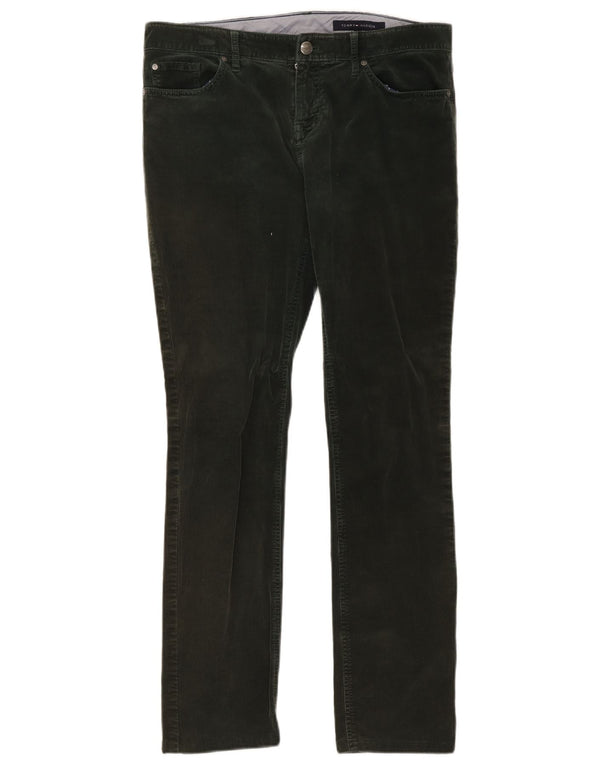 Tommy Hilfiger Pantalon slim en velours côtelé pour femme US 10 Large W36 L30 Kaki