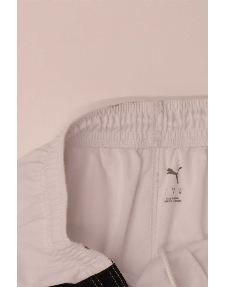 Puma Short de Sport Homme Blanc Moyen Polyester Colorblock