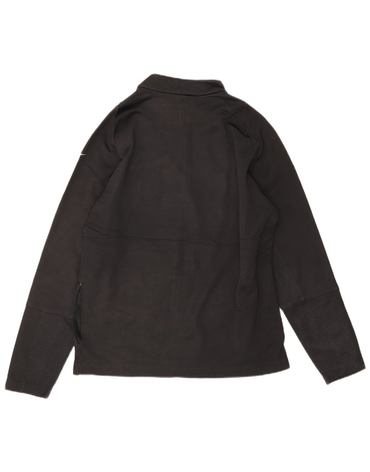 NIKE Sweat-shirt Therma-Fit à col zippé pour homme Noir moyen Polyester