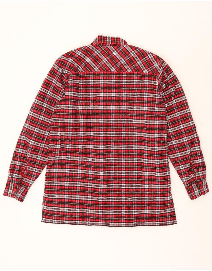 VINTAGE Mens Flannel Shirt Small Red Check Cotton Vintage Vintage and Second-Hand Vintage from Messina Hembry 