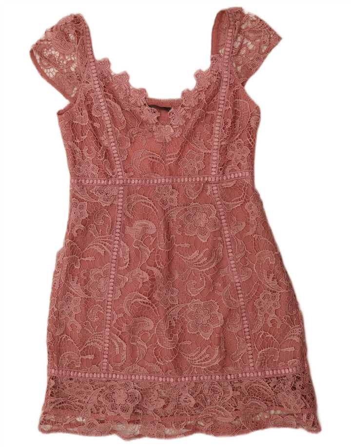 Guess Robe fourreau pour femme UK 42 en polyester floral rose moyen