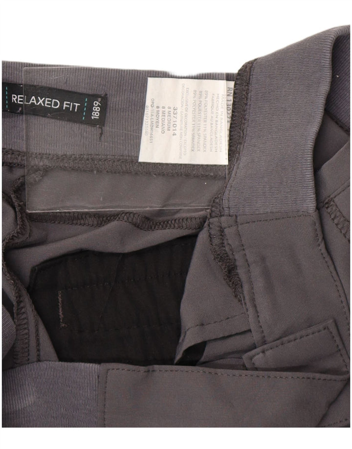 LEE Pantalon capri coupe décontractée pour femme US 8 Medium W30 L20 Gris Polyester